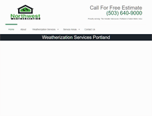 Tablet Screenshot of northwestweatherization.com